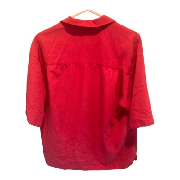 Cubavera Red Textured Men’s Shirt - Picture 2 of 10